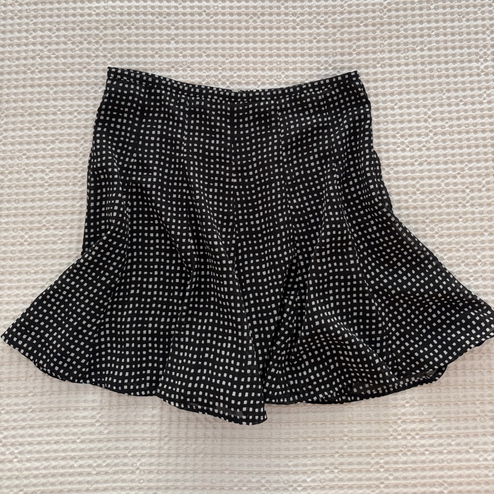 Michael Kors Black Mini Print Skirt